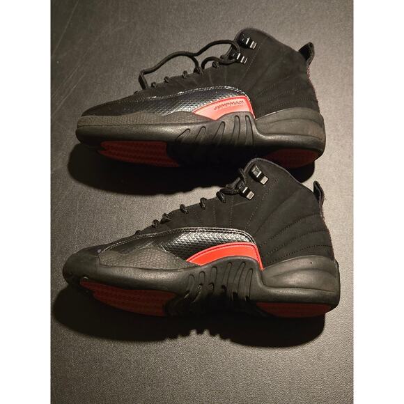 Jordan Shoes Youth 4.5Y Black Red Jumpman Basketball Mid Suede Retro Sneakers - Picture 3 of 5